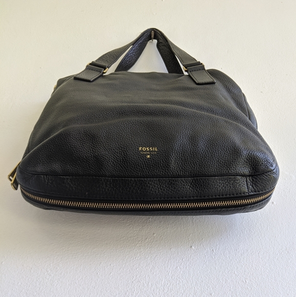 FOSSIL Black Preston Leather Shopper Bag - Picture 5 of 10